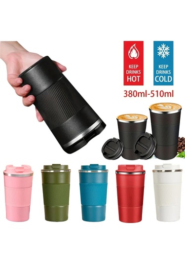 Paslanmaz Çelik Yalıtımlı Fincan 12.85/17.25oz Çift Katmanlı Diğer Siyah