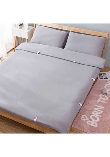 Ams Net 4 Adet İğnesiz Yorgan Çarşaf Ve Perde Tutucu Sabitleyici Kaydırmaz Örtü Düzenleyici Klips Çok Renkli