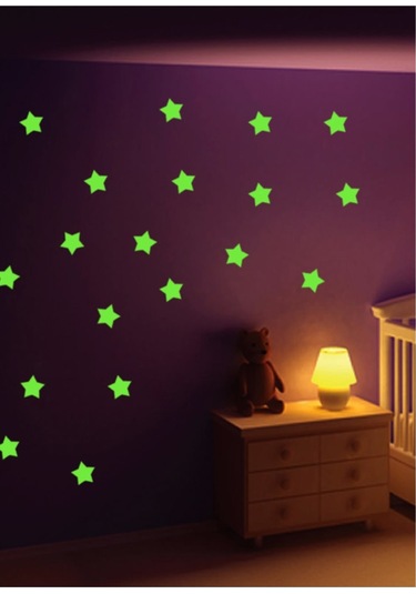 Kenpazar Yapışkanlı Fosforlu Yıldız Çok Renkli