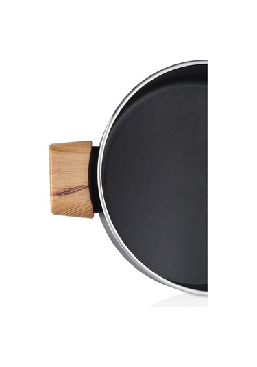 Auris 22 Cm Basık Tencere Siyah