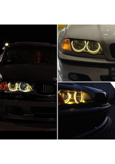BMW E46 Angel Eyes Halka Sarı Pamuk Led