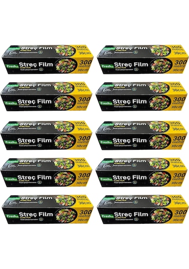 Fresh-Up Şeffaf Mutfak Rulo Streç Film 10 Paket 30 CM x 300 M