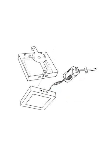 Maxled Mx-1066 12w Sıva Üstü Kare Led Panel Siyah Kasa 6500k Beyaz Işık Siyah