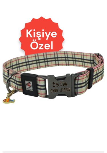 İsimli Köpek Tasması, Orta Ve Büyük Irk, Metal Kilitli Brbrmtl