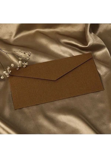 Trendooze Kahve Temalı Rustik Kendinden Yapışkanlı Çuval Zarflar 5 Adet 8.66x4.33inch