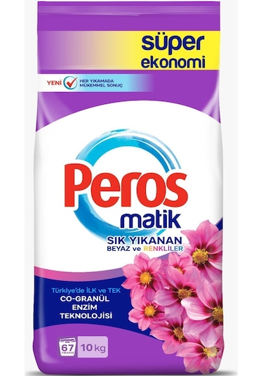 Peros Matik Mor Yıldız Çiçeği Toz Deterjan 10 KG