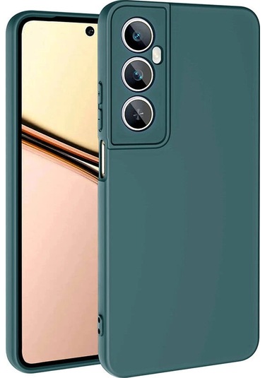 Realme C65 4g Kılıf Zore Mara Lansman Kapak Koyu Yeşil