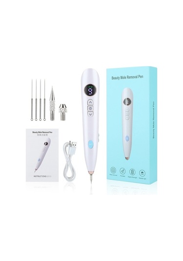 Carrier- 9 Vitesli Lazer Köstebek Kalemi Takılabilir Güzellik,hızlı Relaks Masaj Cihazları,renpho Masaj 10020530 Beyaz