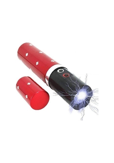 Panthera Şok Ruj Şeklinde Elektirik Çarpma Cihazı Bayan Savunma Aleti Kırmızı