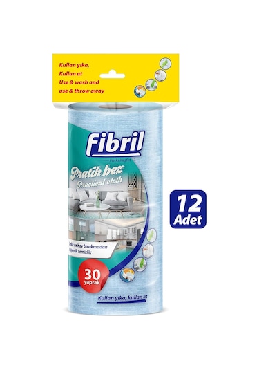 Fibril Çok Amaçlı Pratik Rulo Bez 12 x 30 Yaprak