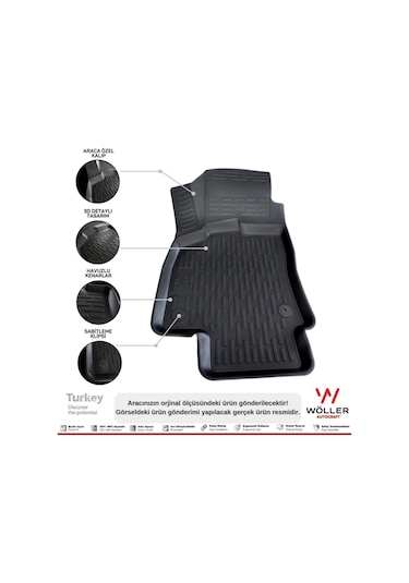 Volkswagen Golf 7 Paspas 2012 2020 Arası Uyumlu 3d Havuzlu Paspas