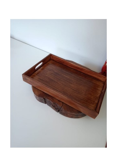 Eskitme Efektli Ahşap Dekoratif Kahve, Çay, Söz, Nişan, Sunum , Servis Tepsisi Eskitme Kahverengi