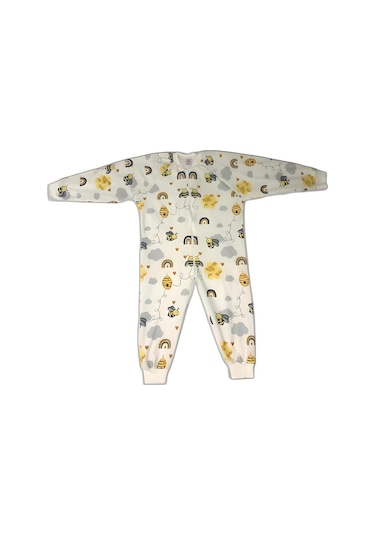 Özlem Bebe 7-12 Yaş Arası Kalın Penye Uyku Tulumu Krem