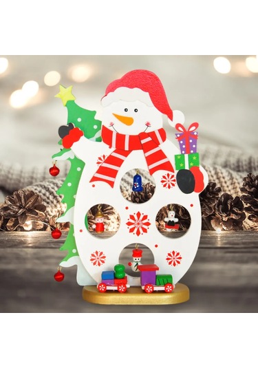 Yılbaşı Ahşap Dekor -kardan Adam-