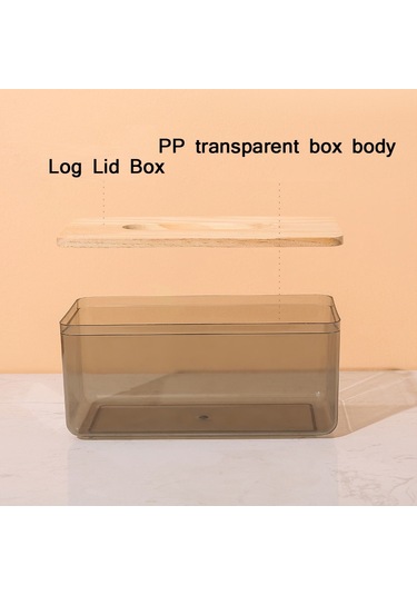 Sones Ev Oturma Odası Şeffaf Mendil Saklama Kutusu, Renk: Küçük Siyah