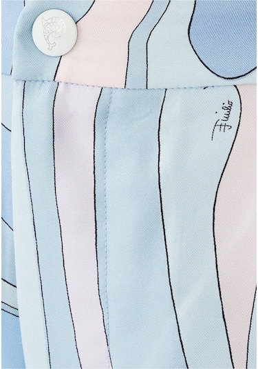 Pucci Şık Ipek Twill Pantolon Işık Mavi