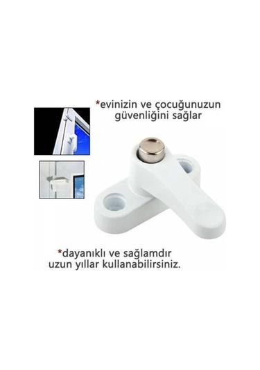 Pvc Kap Pencere Çocuk Emniyet Güvenlik Kilidi Düğmeli Metal-beyaz