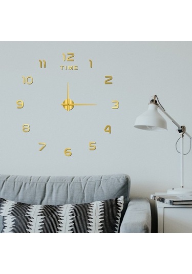 Ulzyvf Stil Sessiz Saati Renki Reedark Nordic Işıklı Duvar Dıy Dekoratif Çok Akrilik 40cm - Km Çok Renki