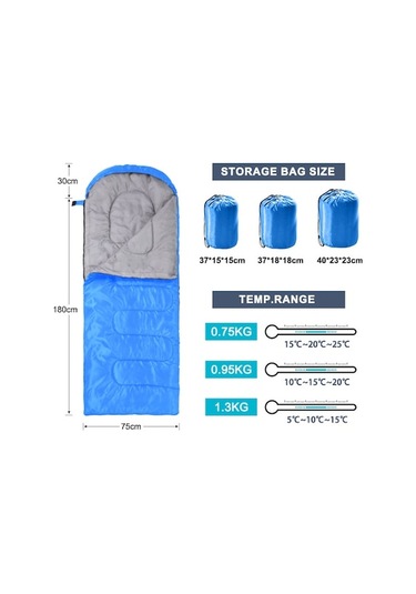 Pazly 4 Mevsim Kamp Uyku Tulumu - Hafif, Konforlu Rüzgar Geçirmez Lacivert - Safir Mavi, Haki Yeşili Renk Seçenekleri - Kamp Ve Seyahat İçin İdeal Lacivert