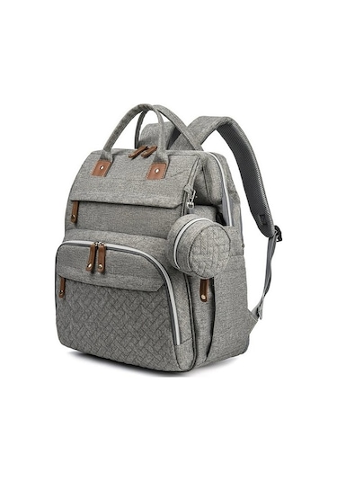 Bebek Bakım Çantası Çok Fonksiyonlu Anne Ve Bebek Çantası Yatağı -gri Gri