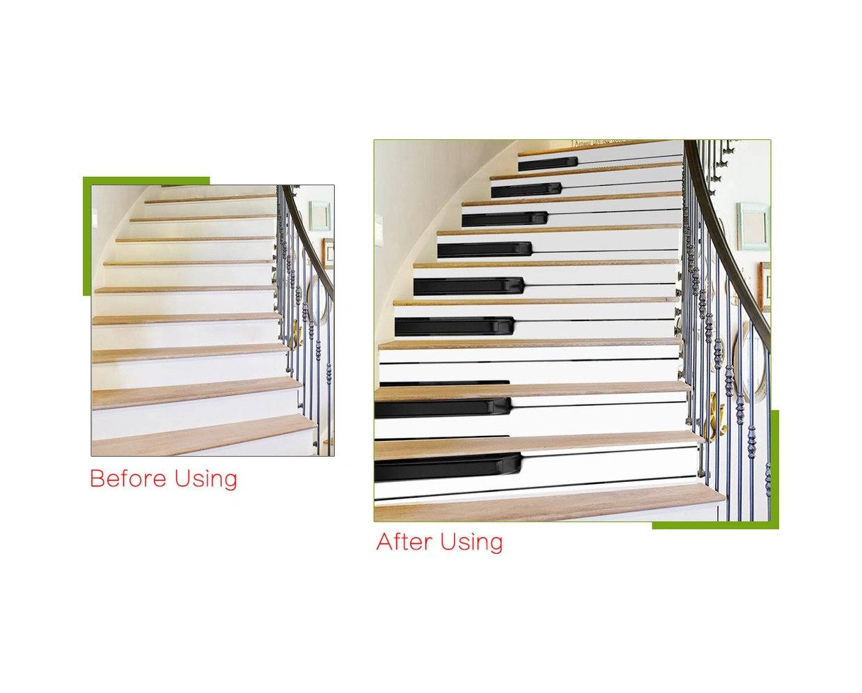 Hombey 6 Adet Pvc Merdiven Sticker, 100x18 Cm, Kuru Yüzeyler İçin, Kolay Kurulum Ve Kaldırma, Antibakteriyel, Nem Engelleme, Dekoratif Lt6p004 Model 4 Diğer