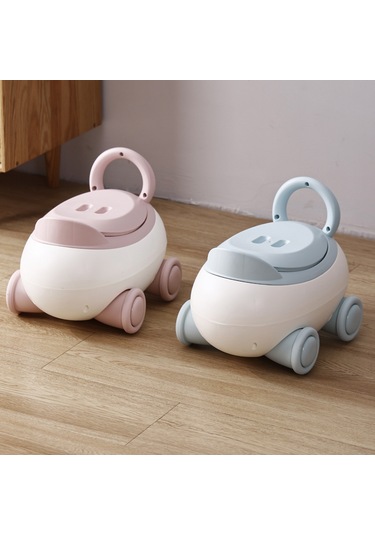 Hangfox Küçük Çocuklar İçin Kalın Yapıklı Kamyon Desenli Tuvalet, İç Kova Ve Kolay Temizleme Özelliği İle Emekli Eğitimi Pembe