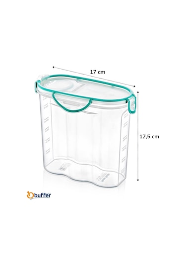 Buffer® Kilitli Kapaklı Contalı 17 Litre Saklama Kabı Çok Renkli