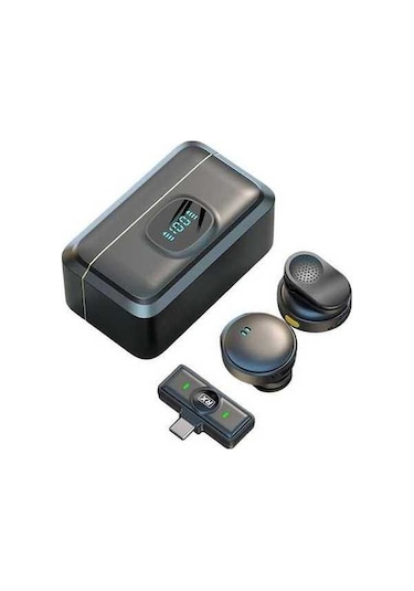 Didadodo Bosphorusboutique Yaka Yaka Mini Mikrofonu, Kablosuz Mikrofon, Profesyonel Ses Ekipmanı Tm, Manyetik Led Ekranlı