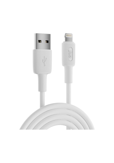 Juo JCBS111-W 12w 2.4a Usb-a To Lightning iPhone Apple Uyumlu iPad  Silikon Hızlı Şarj Ve Data Kablosu Beyaz 1 Metre