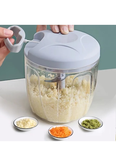 Awesomestore 900ml Yeşil Mutfak Sebze Doğrayıcı, Multifonksiyonel Sarımsak Ezici, Et Kıyma Makinesi Yeşil