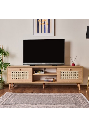 Just Home 2 Kapaklı Hazeran Tv Ünitesi - Safir Meşe - 160 Cm Safir Meşe