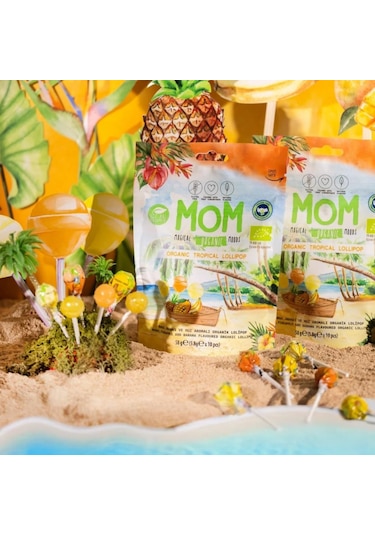 Organik Tropikal Lolipop Ananas, Muz, Mango