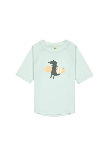 Lassig Crocodile Uv Korumalı Kısa Kollu Mayo Tişört Sea Foam Açık Mavi