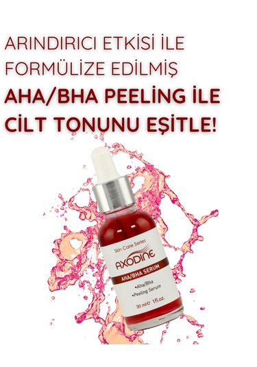 Axodine Aha-Bha Canlandırıcı Arındırıcı ve Cilt Tonu Eşitleyici Kırmızı Peeling Serum 30 ML