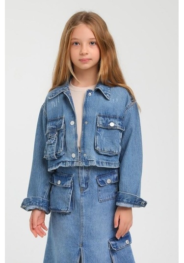 Kız Kot Ceket 24yesc24243 Mavi