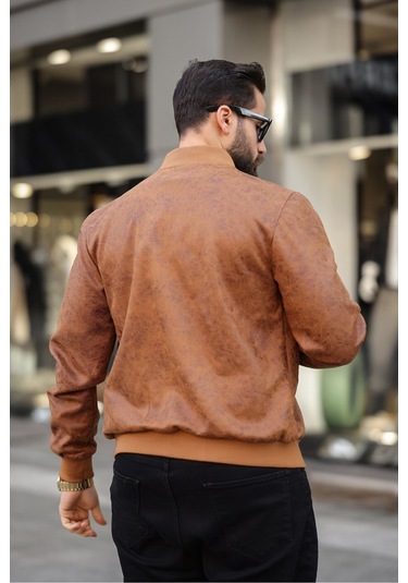 Erkek Süet Kolej Ceket Taba Napa