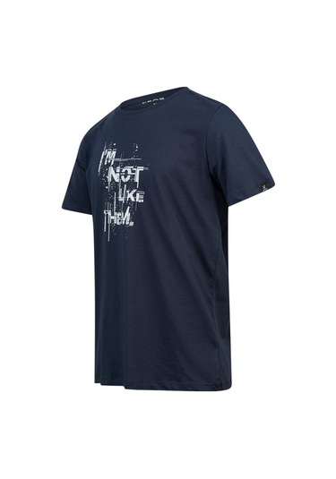 2as Alex Baskılı Erkek Sıfır Yaka T-shirt 035 Lacivert