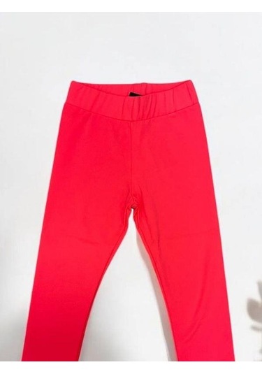 Kız Çocuk Mikro Şardonlu Esnek Tayt-15029 Neon Pembe