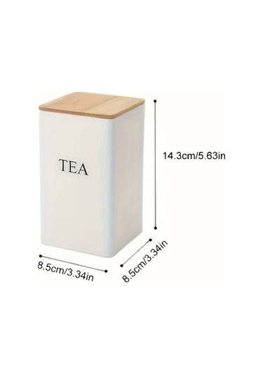 Trendooze White 1 Takım Metal Gıda Saklama Kapları Çay Şeker Kahve Kutusu Mutfak Düzenleme Beyaz Beyaz