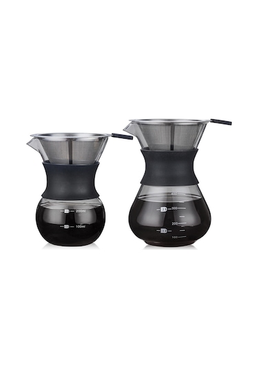 Tenfowee Çift Kat Paslanmaz Çelik Filtreli, Silikon Kılıflı, Kağıtsız Bardak French Press Kahve Makinesi - 14oz Diğer