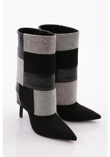 Dgn 1133 Kadin Topuklu Bot 1133-2125-R1680 Siyah