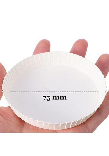 Tek Kullanımlık Kağıt Bardak Kapağı 100 Adet Beyaz