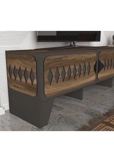 Dekorister Chester Tv Ünitesi Ceviz-Antrasit