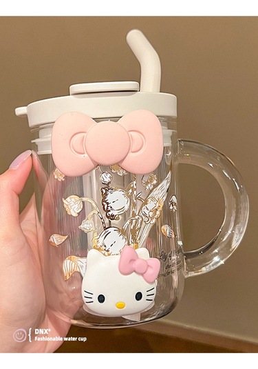 Aurora Büyükkapasiteli Cam Yeni Su Bardağıkız Hasır Fincan Çayırma Fincanı Beyaz