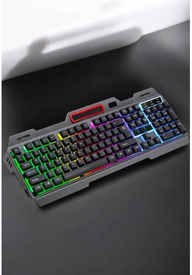 Led Işıklı Oyuncu Klavye Usb Girişli Rgb Işıklı Q Klavye Mouse  Diğer