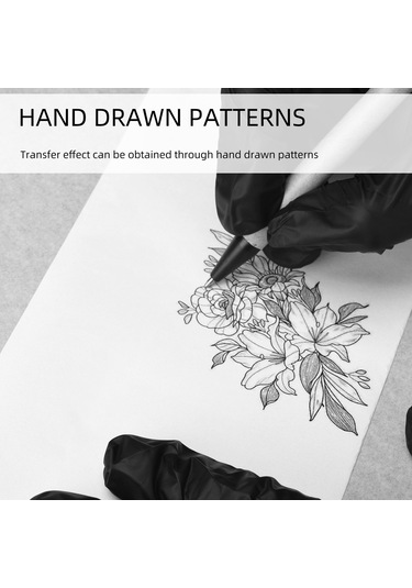 Tenfowee Tätüo Stans Transfer Kağıdı A4, Net Çizgiler İçin Hassas Transfer, Usta Ve Başlangıçcılar İçin 25 Adet