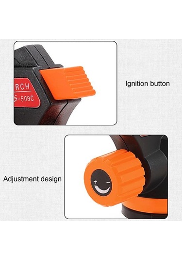 Barbekü Meşalesi Sıcaklığa Dayanıklı Klip Tipi Taşınabilir Alev Ayarlanabilir Evrens Anti-pas Yüksek Sertlik Kamp Çakmağı 56408719 Siyah