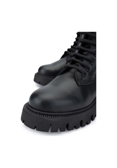 Tamer Tanca Kadın Hakiki Deri Siyah Floter Casual Bot 1059 05481750 Bn Bot Sk24-25 Sıyah Fltr Siyah Floter