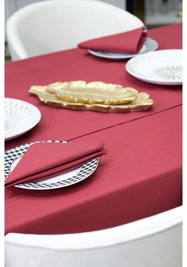 Dream Kumaş Peçete Modelleri Leke Tutmaz Kumaş Peçete Çeyiz Seti 6lı Paket Vişne