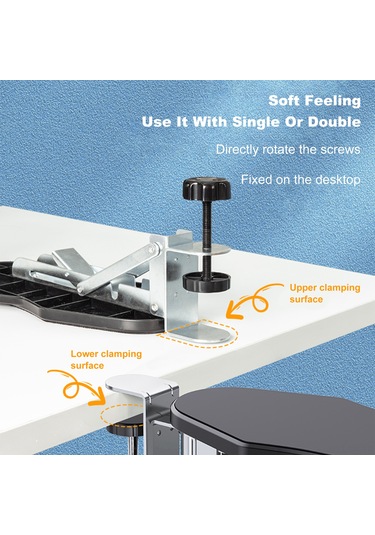 Vkemall 180 Dönebilir Katlanabilir Ergonomik Masa Kolçak Destek Rafı - Ofis Ve Ev İçin